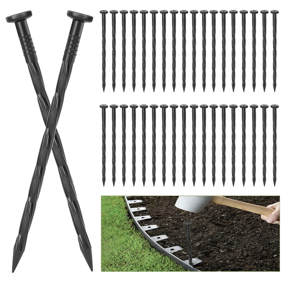Sissinda 8 inch spiral landscape spike pack for quick edging and borders
