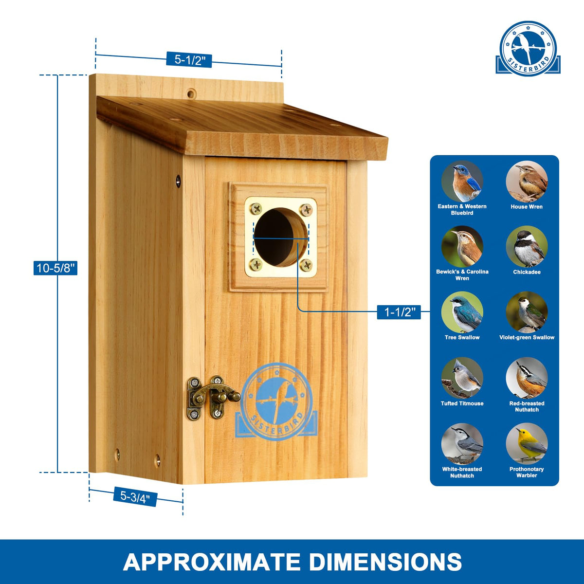 SISTERBIRD bluebird house features easy cleaning for quick reuse.