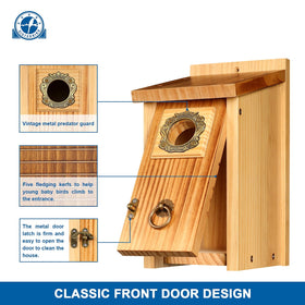 SISTERBIRD bluebird house built-in ladder for young birds