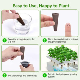 SIULMKOT sponges fit AeroGarden, IDOO, Bounty, Harvest, and most indoor systems.