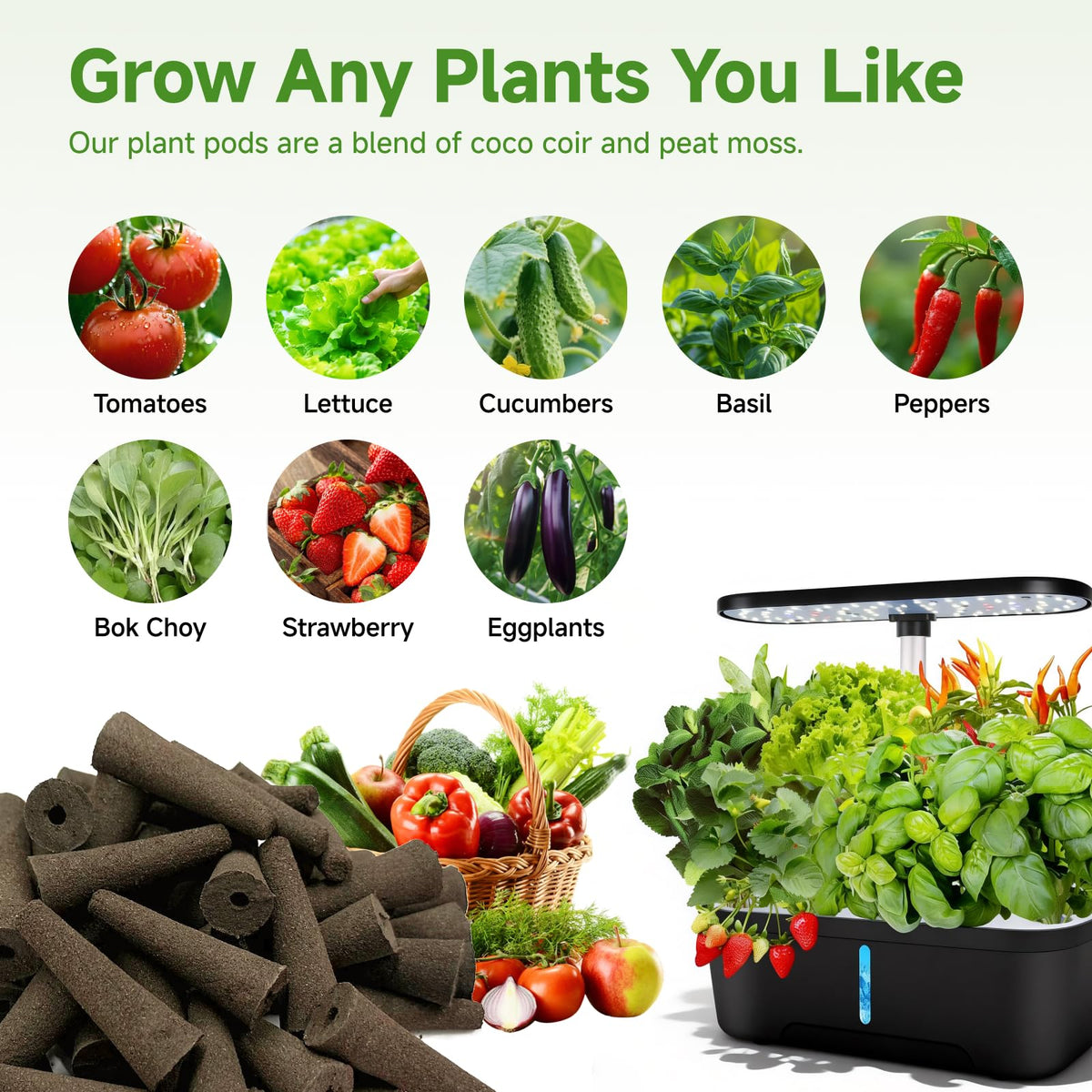 SIULMKOT soak-and-plant sponges simplify setup for quick indoor gardening.