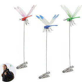 Siunoh dragonfly clip with secure connection for garden deterrence