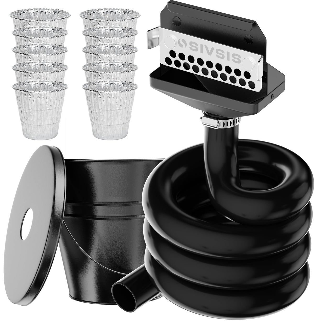 Sivsis magnetic rear grease drainage funnel attached to Blackstone for easier cleanup.