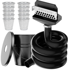 Sivsis magnetic rear grease drainage funnel attached to Blackstone for easier cleanup.