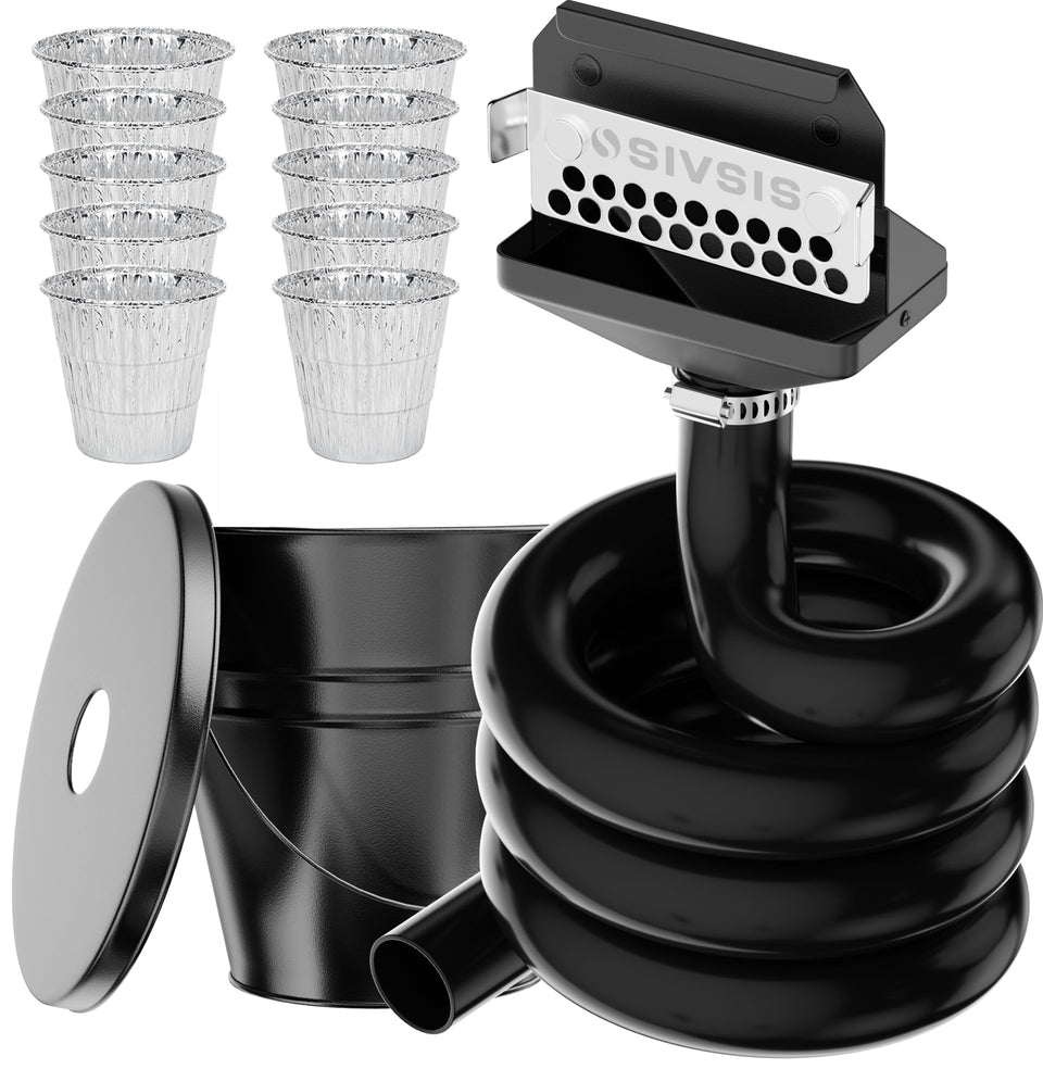Sivsis magnetic rear grease drainage funnel attached to Blackstone for easier cleanup.