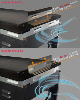 Sivsis 430 stainless wind guard withstands heat up to 700°F.