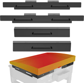 Sivsis wind guard magnetic attachment secures to Blackstone 22-inch griddle for quick setup.