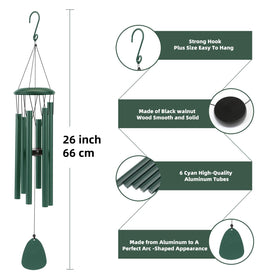 SIXBEE wind chime on outdoor patio for tranquil accent