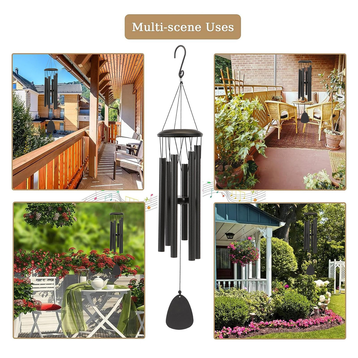 SixBEE S-hook mounting and 26-inch length offer versatile display.