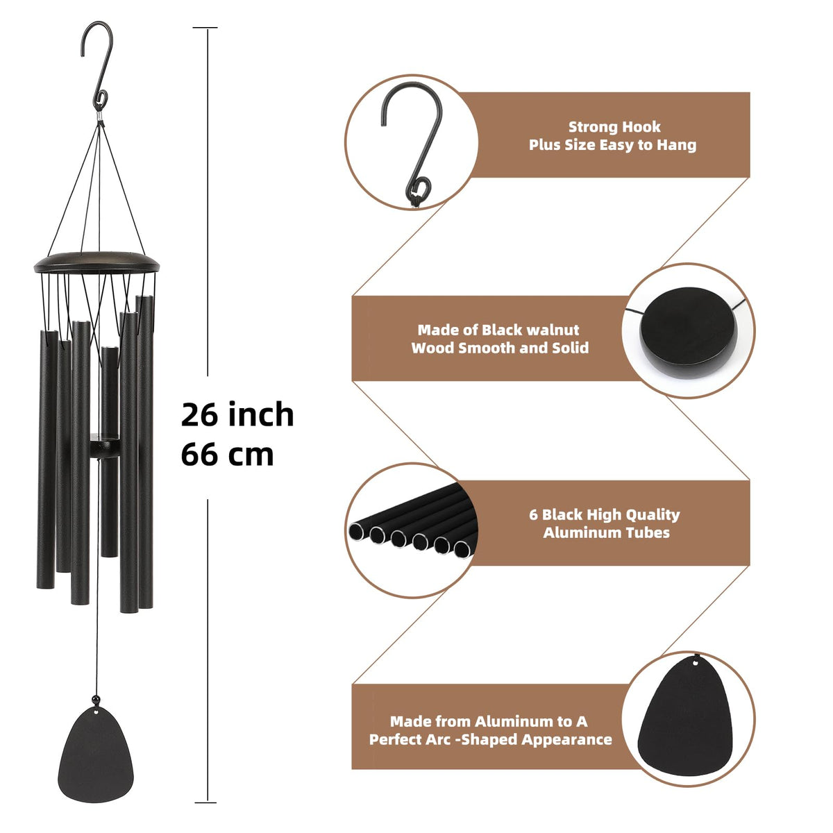 SixBEE wind chimes in garden setting enhance ambience.