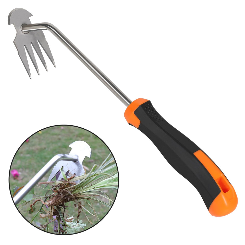 SIXCAR weed remover tool with a long 13.3-inch handle for easy reach