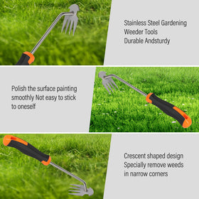 SIXCAR weed remover tool with rubber handle for comfortable grip