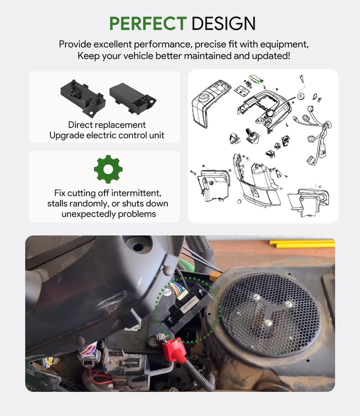 Sixcow AM141075 ECU module for John Deere X310 with OEM‑caliber fit and easy install