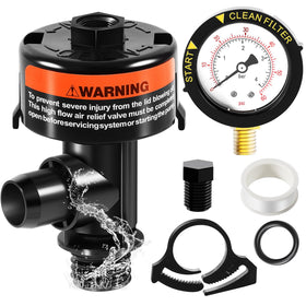 Sixcow high flow relief valve for easy pool filter maintenance