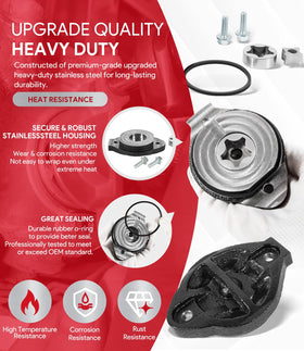 Sixcow O-ring provides a better seal and leak resistance.