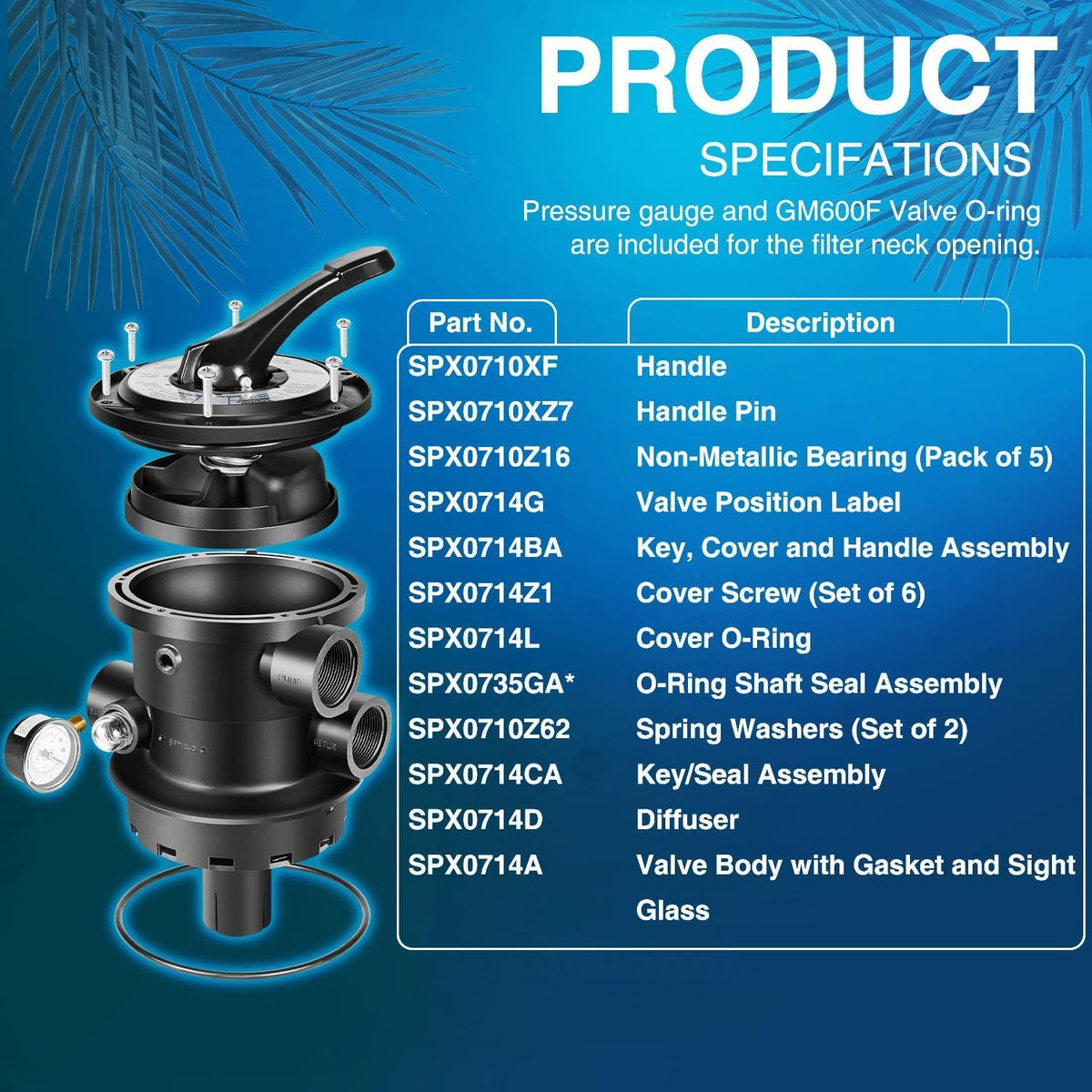 SixCow SP0714T Vari-Flo XL valve 1.5-inch FIP ports highlighting universal fit