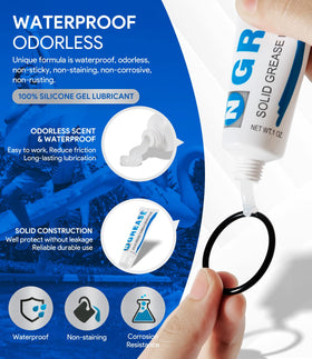 Heat- and chemical-resistant lube works from -40°F to 400°F.