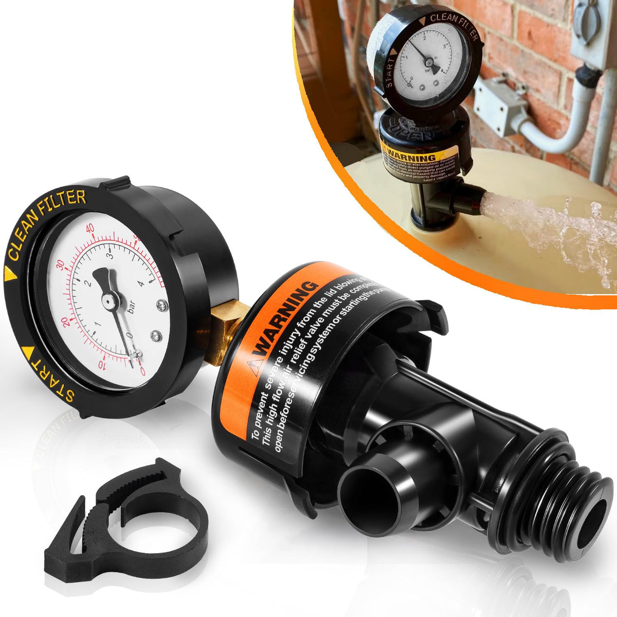 Sixcow Teflon tape included for easy leak-proof installation