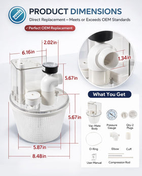 Sixcow Vac-Mate hose connection illustrates leak-free water flow control
