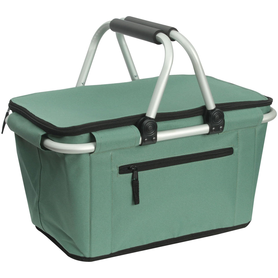 SIYUAN picnic basket collapsed for compact storage.