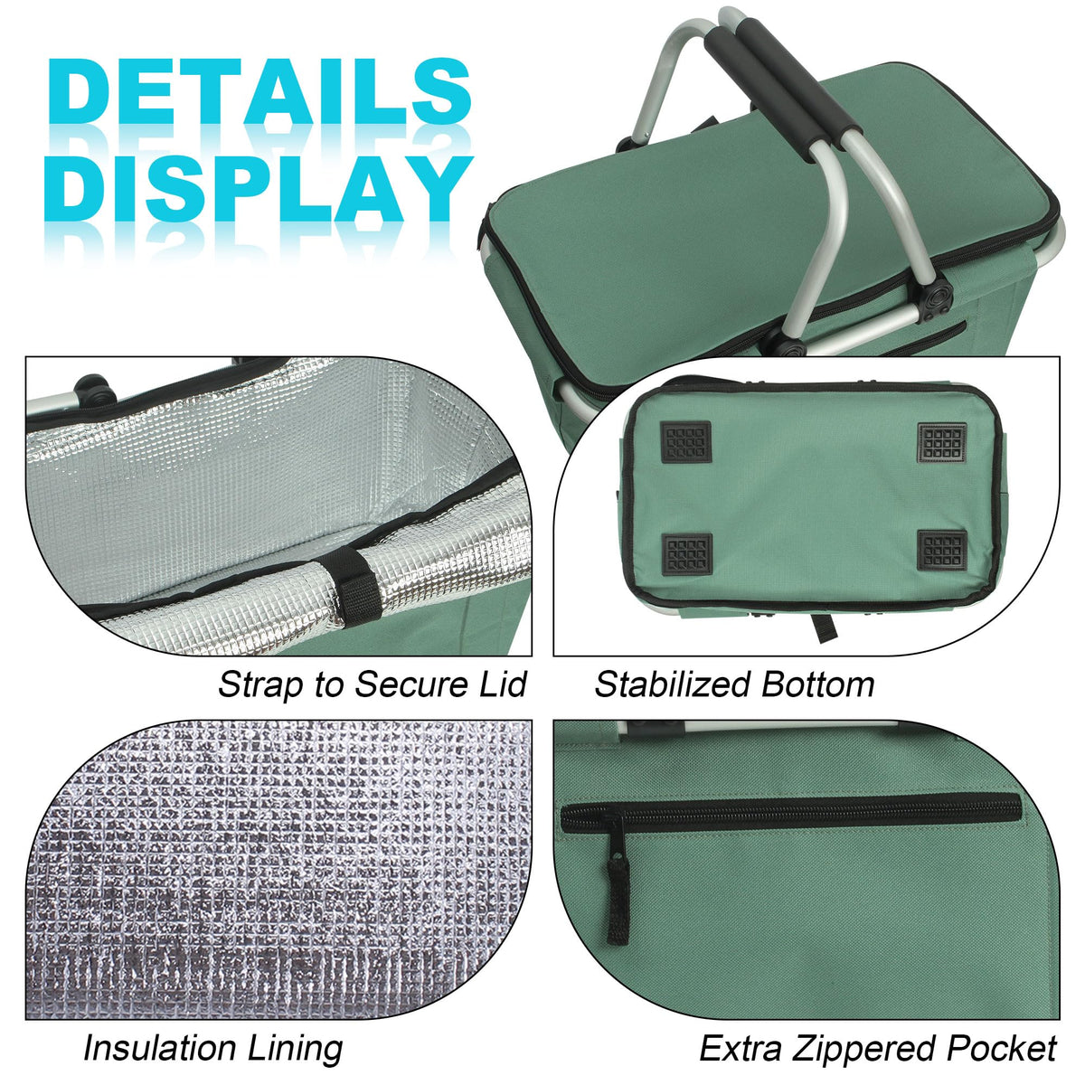 Dual-handle SIYUAN basket offers comfortable carrying on outings.