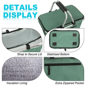 Dual-handle SIYUAN basket offers comfortable carrying on outings.