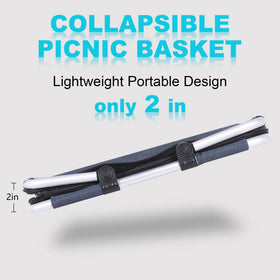 Siyuan picnic basket with dual padded handles for comfortable carrying.