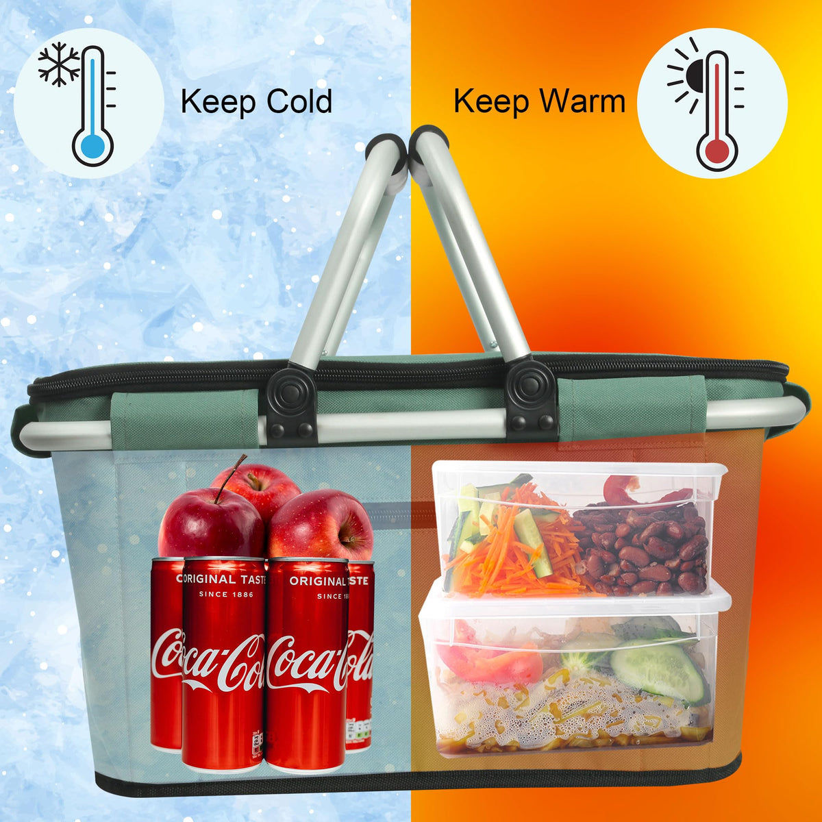 SIYUAN basket lid keeps food secure during transport.