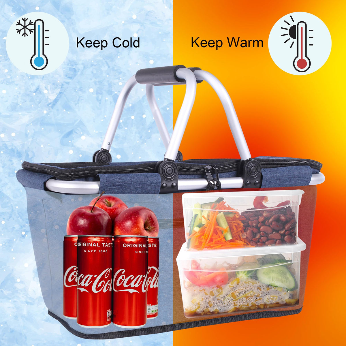 Siyuan reinforced base supports up to 22 lbs of groceries.