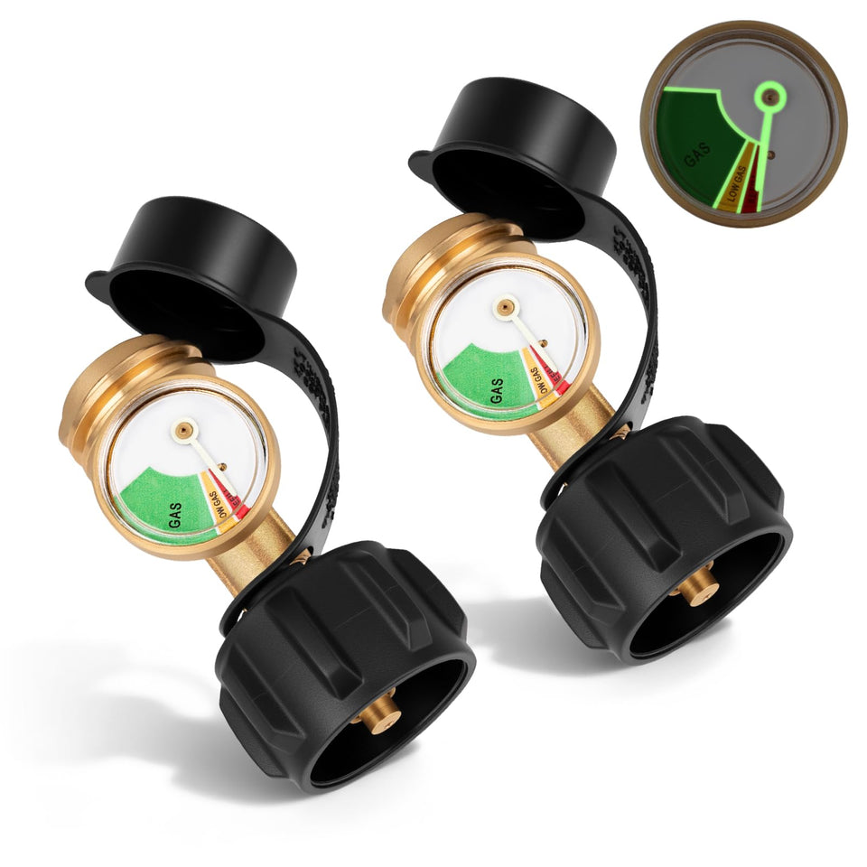 Siziviki brass propane gauge offers durable, accurate readings for easy tank monitoring.