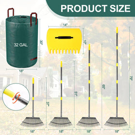SJPLZQC 32-gallon leaf bags folded for easy storage and reuse.