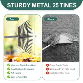 SJPLZQC leaf scoops with wide claws simplify debris collection.