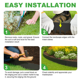 SJPULMO durable edging for flower beds and paths enhances curb appeal.