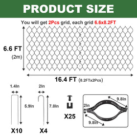 SJPULMO metal stakes securing corners for slope stability.