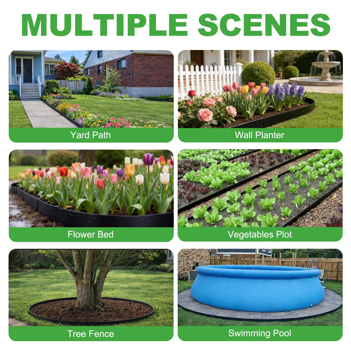 SJPULMO neat edges for garden beds, lawns, and tree rings.