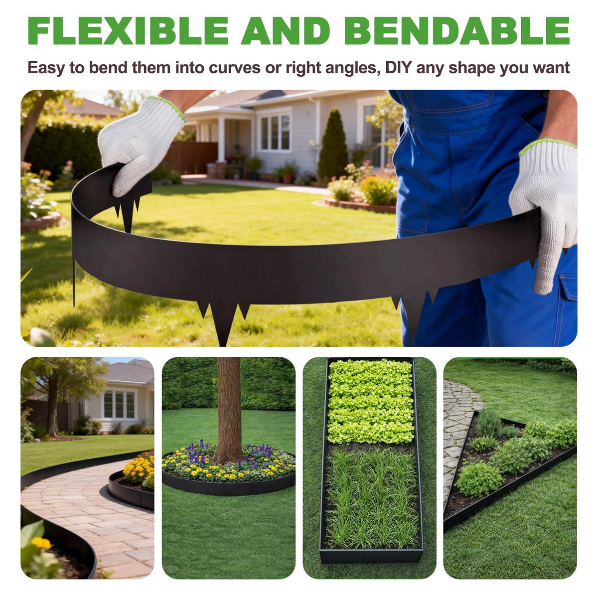 SJPULMO weather-resistant border stands up to sun, rain, and snow.