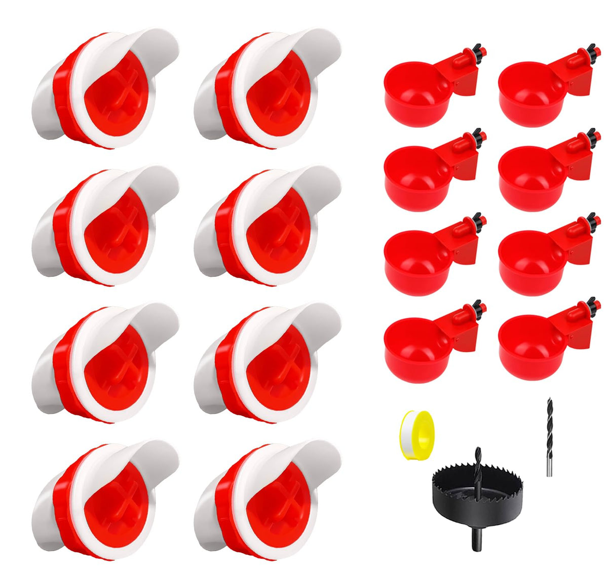 SJZNEWWOSM automatic chicken feeder with eight ports reduces waste.
