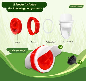 SJZNEWWOSM versatile poultry kit fits chickens, parrots, quail, ducks, and more.