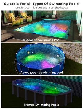 Skairipa pool light remote control enables color and mode selection up to 33 feet.