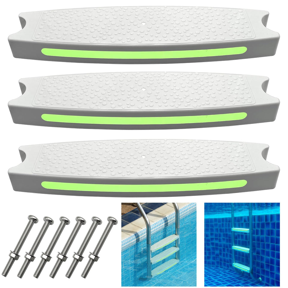 SKARUMMER 18-inch pool ladder steps 3-pack replacement kit for lasting pool access