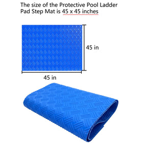 Blue non-slip texture on SKARUMMER ladder pad enhances grip