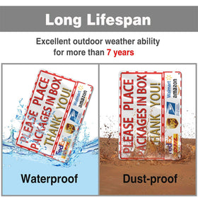 SKDSArts weatherproof aluminum sign resists rain and sun for durable outdoor use.