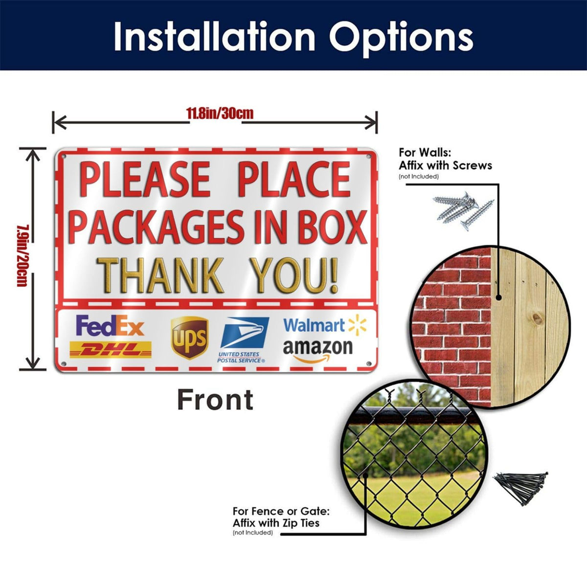 SKDSArts yard sign for packages, ideal for mailrooms and business entrances.