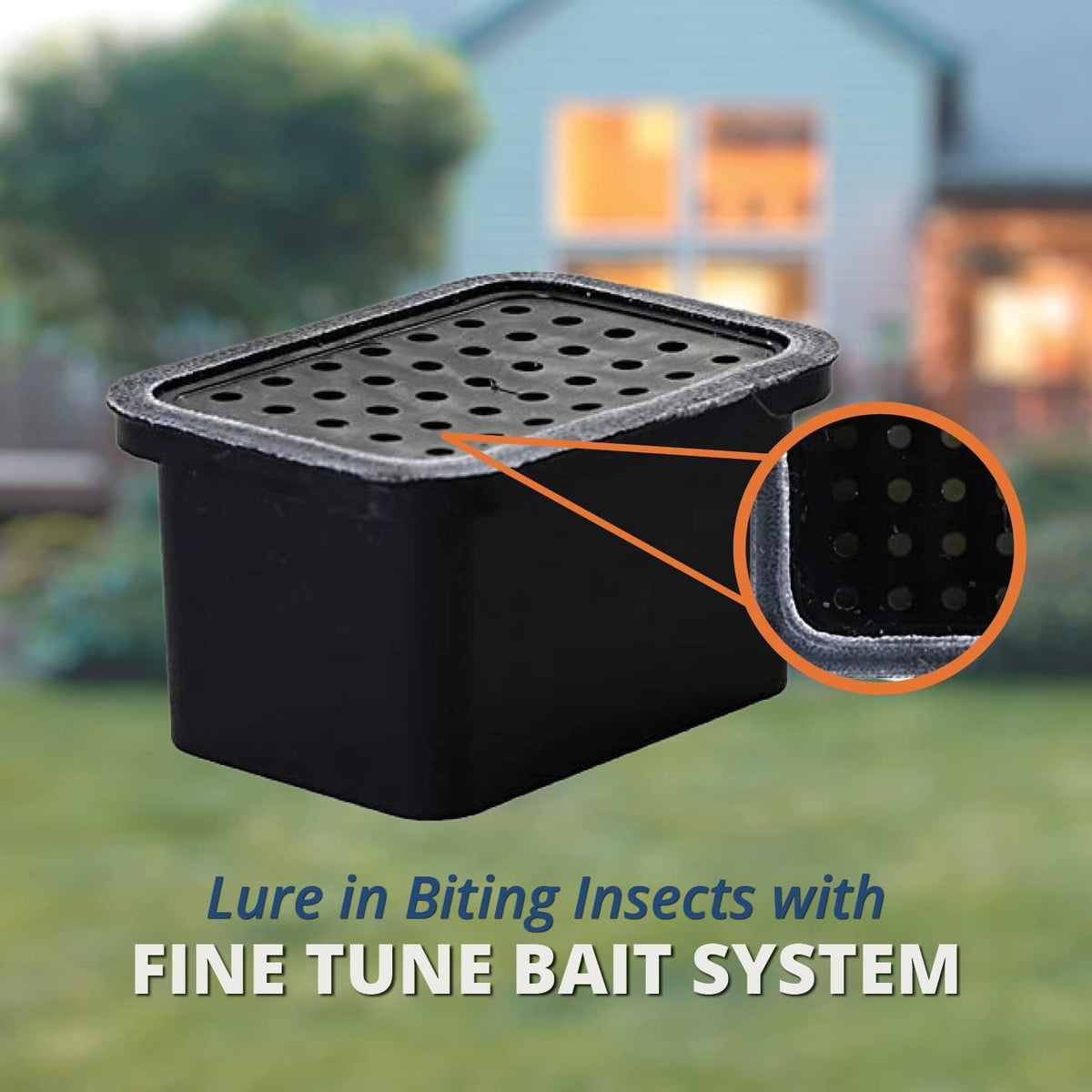 SkeeterVac FineTune lure installation shows easy holder placement for adjustable Octenol output.