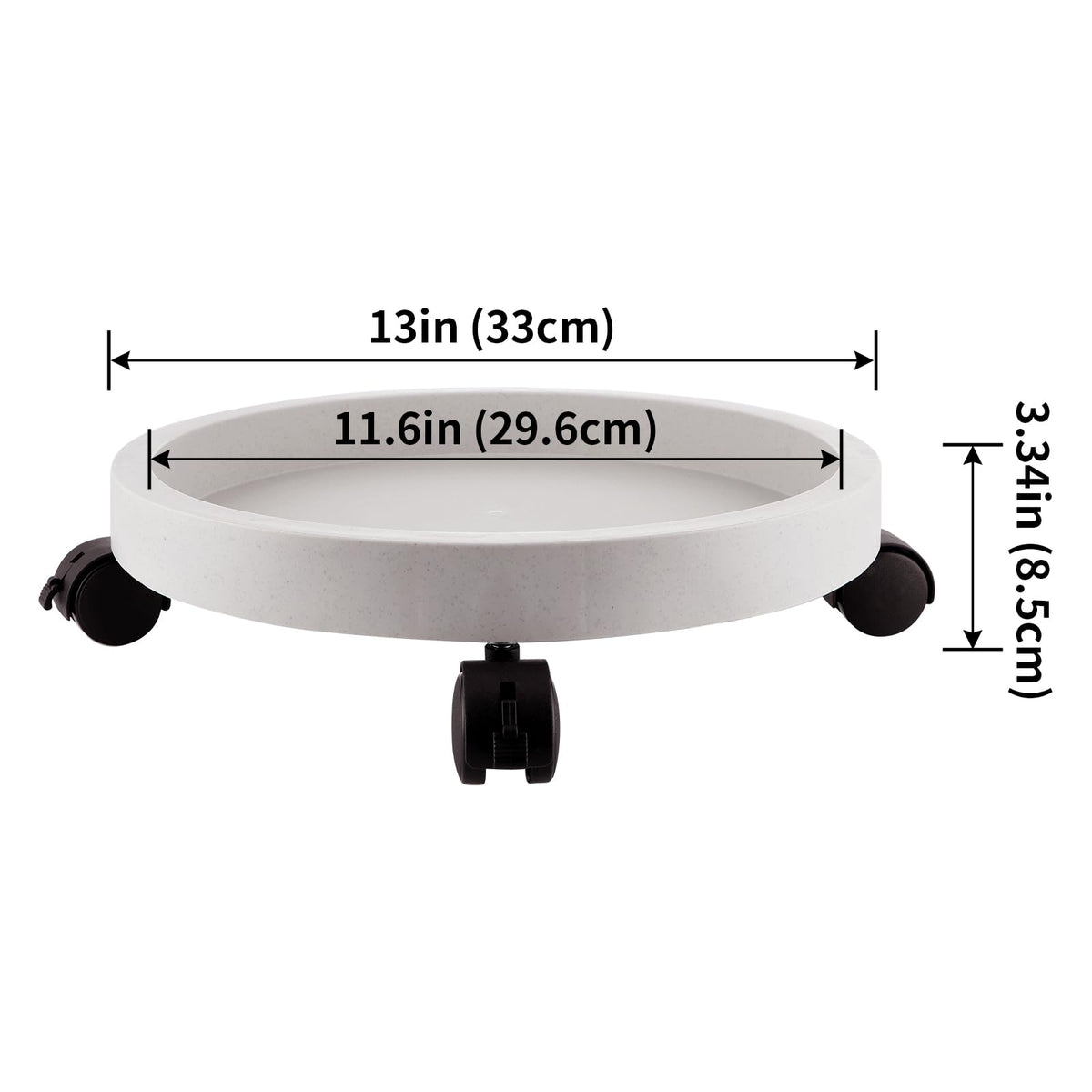 Skelang heavy planter dolly supports up to 120 lbs with stable four-wheel base.
