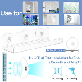SkeWo clear acrylic shelves maximize light and plant visibility.