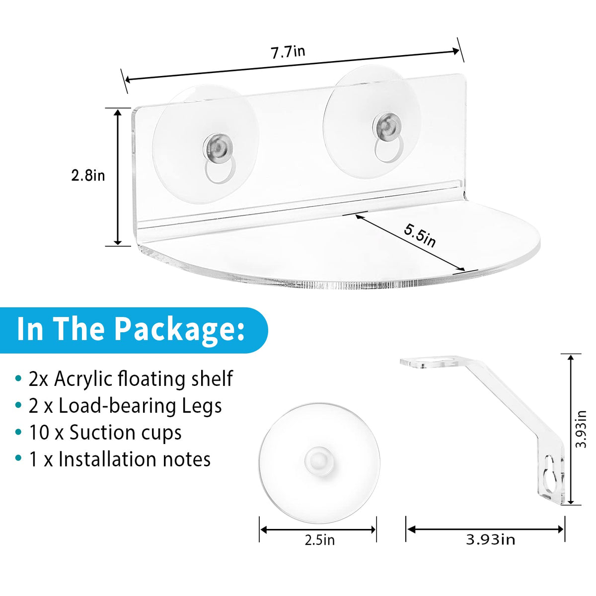 SKEWO minimalist transparent acrylic shelf blends with any decor