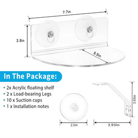 SKEWO minimalist transparent acrylic shelf blends with any decor