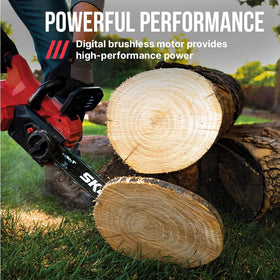 Skil CS4555-10 anti-kickback brake enhances operator confidence.