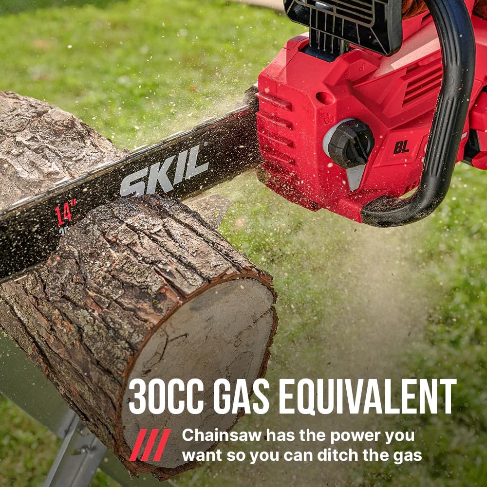 Skil CS4555-10 brushless motor delivers efficient cutting power.
